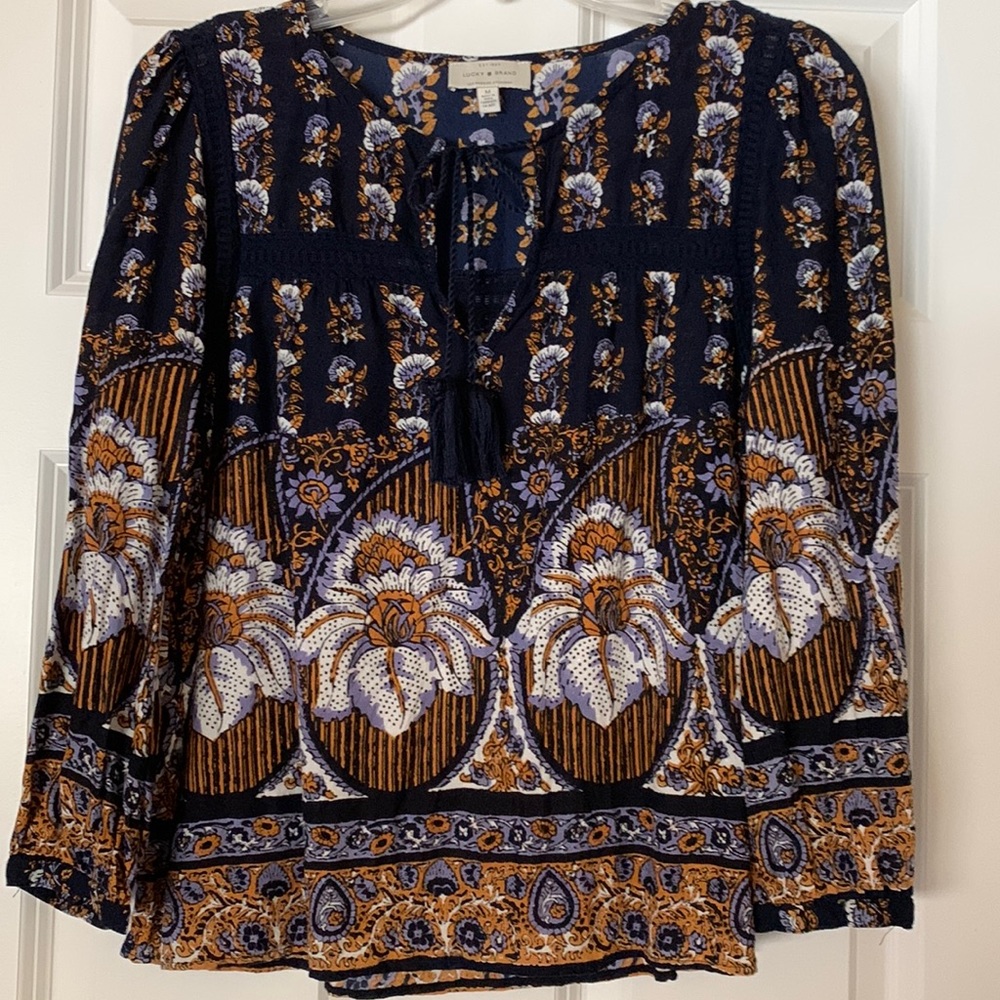 Lucky Brand flower blouse Size M